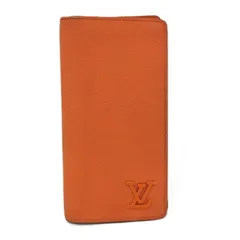 LOUIS VUITTON ポルトフォイユ ブラザ 二つ折り長財布 アエログラム レザー オレンジ M81153