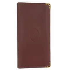 Cartier 二つ折り長札入れ レザー ボルドー マストライン