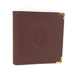 CARTIER 二つ折り札入れ マストライン レザー ボルドー