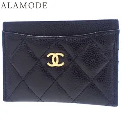 CHANEL(シャネル) マトラッセ ココマーク クラシック カードケース カードケース/パスケース カードホルダー 小物 キャビアスキン ブラック黒 ゴールド金具 AP0213 レディース 40802176205【中古】【アラモード】