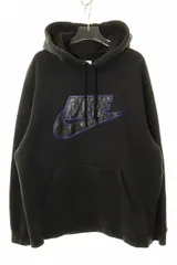 シュプリーム SUPREME × NIKE 19AW LEATHER APPLIQUE HOODED SWEATSHIRT BLACK L CK6225-010 ナイキ レザーパッチ プルオーバー スウェット パーカー フーディー ☆AA★260116