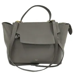 CELINE 2WAYバッグ レザー グレー系