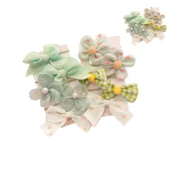 【新着商品】キッズ 痛くない おしゃれ 子供 女の子 子供 髪飾り 髪留め 髪ゴム カラフル 髪ゴム かわいい ヘアアクセサリー ヘアゴム 誕生日 ベビー プレゼント 10本セット リボン (ライトグリーン) Coehaopikeヘアゴム