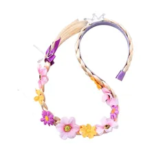 【在庫処分】ドレス 女の子 ラプンツェル 仮装小物 金髪 らぷんツェル 小道具 おもちゃ 髪の毛 おもちゃ 誕生日 カチューシャ プリンセス かわいい ラプンツェルグッズ（紫）ラプンツェル ダンス Mirhua 子供用プリンセスヘアアクセサリー