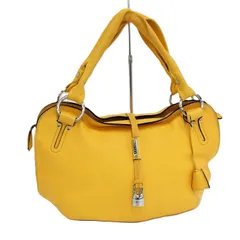CELINE ワンショルダーバッグ レザー イエロー