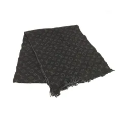 LOUIS VUITTON エシャルプ マフラー モノグラム クラシック ウール100％ ブラック M70520