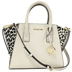 MICHAEL KORS 2WAYハンドバッグ レザー アイボリー ブラック