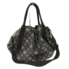 russet 2WAYハンドバッグ パンチング レザー ブラック