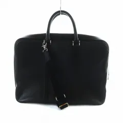 銀座タニザワ GINZA TANIZAWA ビジネスバッグ ショルダー 2WAY ロゴ ブリーフケース 書類カバン レザー 黒 ブラック ■GY11 /MQ