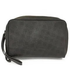 dunhill セカンドバッグ レザー PVC ダークブラウン系