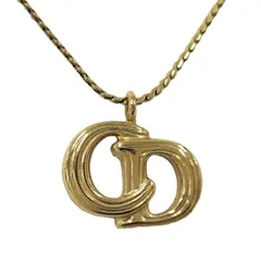 Christian Dior ロゴ ネックレス ゴールド系 メッキ