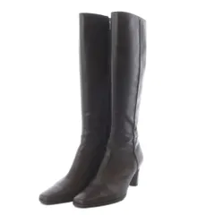 リーガル REGAL ブーツ ロング ハイヒール スクエアトゥ レザー 24cm ブラウン /YO19