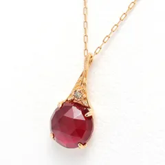 アガット / agate　ネックレス　K10YG　ルビー / ダイヤモンド 0.01ct　40 cm 【中古】 商品番号 B-159239