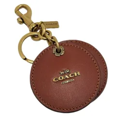 COACH バッグチャーム レザー ブラウン ベージュ