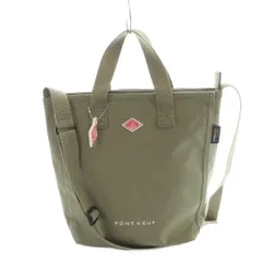 ダントン DANTON PONT NEUF トートバッグ ショルダー 2WAY ハンド キャンバス ロゴ カーキ ■GY11 /MQ