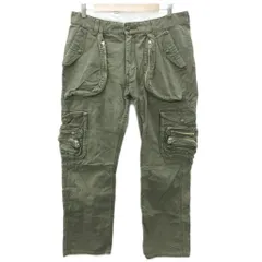 リー LEE カーゴパンツ ストレート ロング丈 34 M カーキ 無地 /HO33 ■GY58