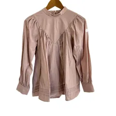 BORDERS at BALCONY(ボーダーズアットバルコニー) 長袖カットソー サイズ38 M レディース美品  - ライトピンク ハイネック