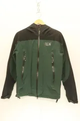 【中古】 Mountain Hardwear メンズナイロンジャケット S ナイロンジャケット Mountain Hardwear S 黒 ブラック 緑 グリーン ロゴ