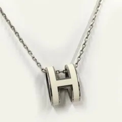 HERMES ネックレス ポップアッシュ メッキ シルバー