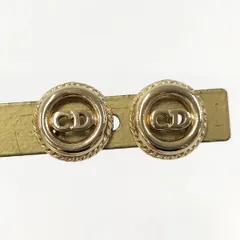 Christian Dior イヤリング ロゴモチーフ メッキ ゴールド