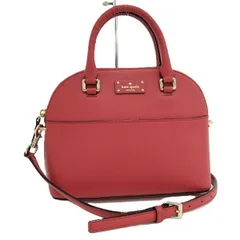 KATE SPADE 2WAYハンドバッグ レザー レッド