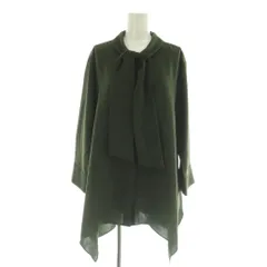 インディヴィヴァイ INDIVI V.A.I ボウタイ ブラウス 長袖 38 カーキ /MY ■OS