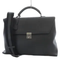 ヴァレクストラ Valextra avietta ビジネスバッグ ブリーフケース ハンドバッグ ワンハンドル ショルダーバッグ 2way レザー ダークグレー /YO25のサムネイル