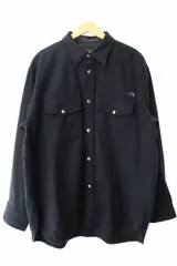 ザノースフェイス THE NORTH FACE ロングスリーブ ウッドランド ウール 長袖 シャツ NR62432 XL 黒 ブラック ブランド古着ベクトル 中古260115