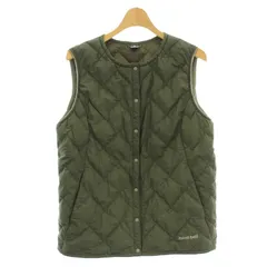 モンベル Montbell スペリオダウン ラウンドネック ダウンベスト インナーダウン L カーキ 1101671 /☆G