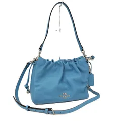COACH 2WAYショルダーバッグ フェイ ドローストリング バッグ ブルー系 CT763