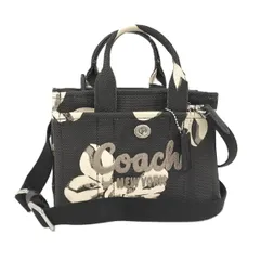 COACH 2WAYショルダーバッグ カーゴトート20ボウプリント キャンバス ブラック CZ102