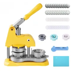 NODIBRO 缶バッチマシーン 25mm 32mm 58mm3サイズ 磁気吸着式新型缶バッジメーカー 【各100個材料付き】DIYバッジ製造キット 使用簡単 初心者向け 子供 大人 オリジナルバッチ ハンドメイドキット 手芸 アニメ マシーン プロ仕様 業務