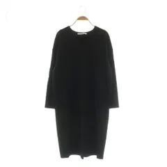 セオリーリュクス theory luxe ウール 長袖ワンピース ロング Vネック 38 ブラック /MY ■OS