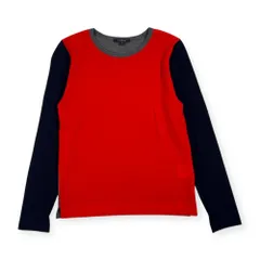 MACPHEE マカフィー 切替 デザイン ハイゲージ  ウール ニット セーター 1/マルチ レディース