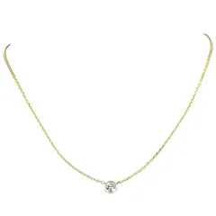 K18 一粒ダイヤモンドネックレス