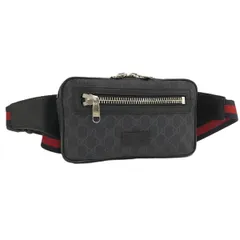 GUCCI ボディバッグ GGスプリーム レザー PVC ブラック 474293