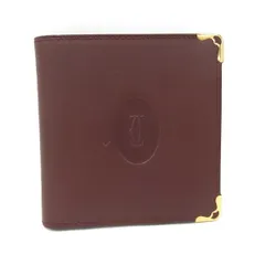 Cartier 二つ折り財布 レザー ボルドー