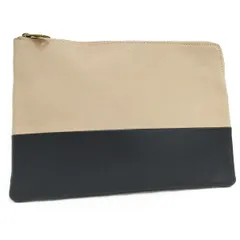 CELINE クラッチバッグ レザー バイカラー