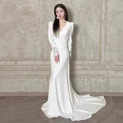 花嫁のためのフレンチスタイルウェディングドレス、2026年冬の新作フレンチスタイルチャイナウェディングドレス。レースのトレーン付き。フォレストスタイル、妖精のようなスタイル。