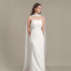 2026年フレンチスタイルウェディングドレス 新作 ストラップレス ブライドドレス