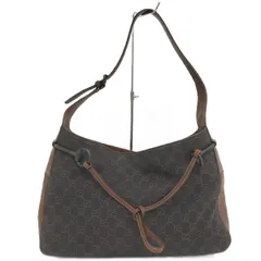 GUCCI ショルダーバッグ ホースビット GGキャンバス レザー ブラック ブラウン 101975