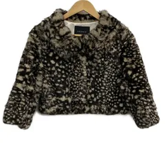 LOUNIE(ルーニィ) コート サイズ38 M レディース美品  - 黒×ベージュ 毛皮/長袖/秋/冬 ラビット