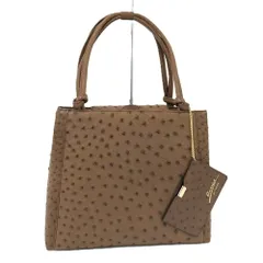 JRA ハンドバッグ オーストリッチ レザー ブラウン