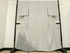 平和屋着物●訪問着　友禅　枝花文　暈し染め　正絹　逸品　AABF5432fy