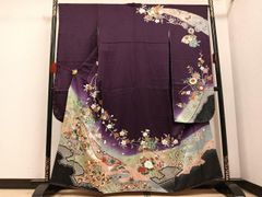 502z1〇京都きもの友禅 作家物 振袖 銀通し 辻が花絞り染〇成人式 結婚