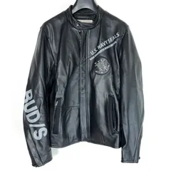 美品 超お買得！ AVIREX アヴィレックス U.S. NAVY SEALS レザージャケット シングル ライダース バイカーズジャケット 羊革 シープスキン 着心地最高 上質 美シルエット