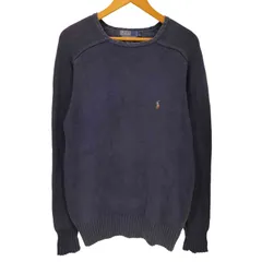 ポロバイラルフローレン Polo by RALPH LAUREN 90S ポニー刺繍 コットン ラグラン クルーネック ニット メンズ import：L 