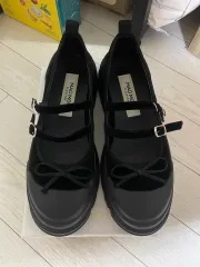 ブラックメリージェーン シューズ