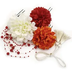 【人気商品】全12選 結婚式 卒業式 和装 振袖 着物 袴 浴衣 七五三 成人式 ドライフラワー 花 髪飾り5点セット [JZOON]