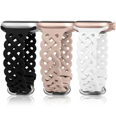 【特価商品】アップルウォッチ Apple Watch バンド 夏 蒸れない スポーツベルト 38/40/41/42(Series10)mm 【3枚入り】コンパチブル For Watch Ultra2/10/9/8/7/SE2 柔らかいシリコン素材 通気性 防汗